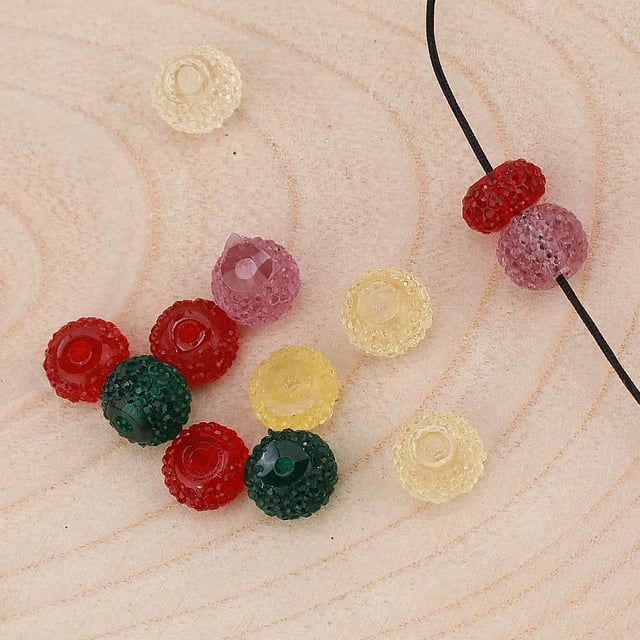 Polyester Boncuk Şeffaf (100 Adet)