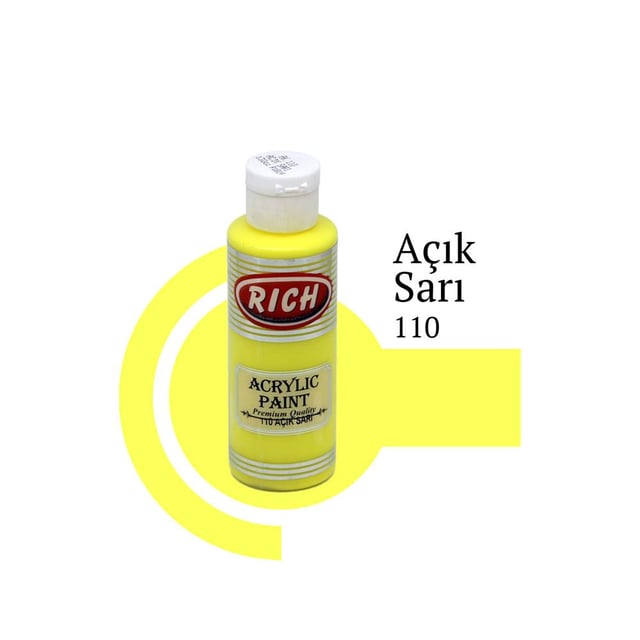 Rich 120 cc Akrilik Boya - Açık Sarı 110