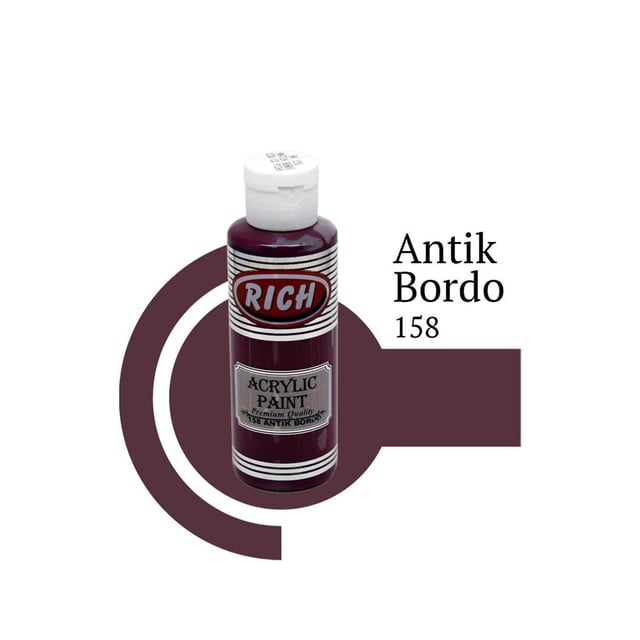 Rich 120 cc Akrilik Boya - Antik Bordo 158