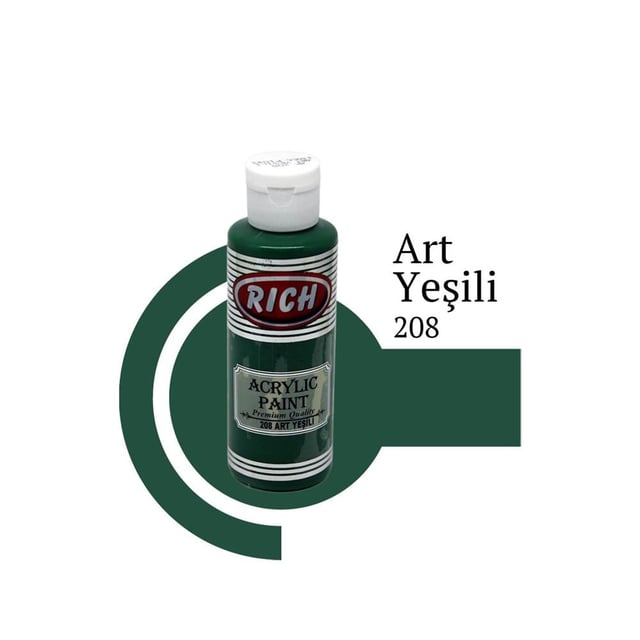 Rich 120 cc Akrilik Boya - Art Yeşili 208
