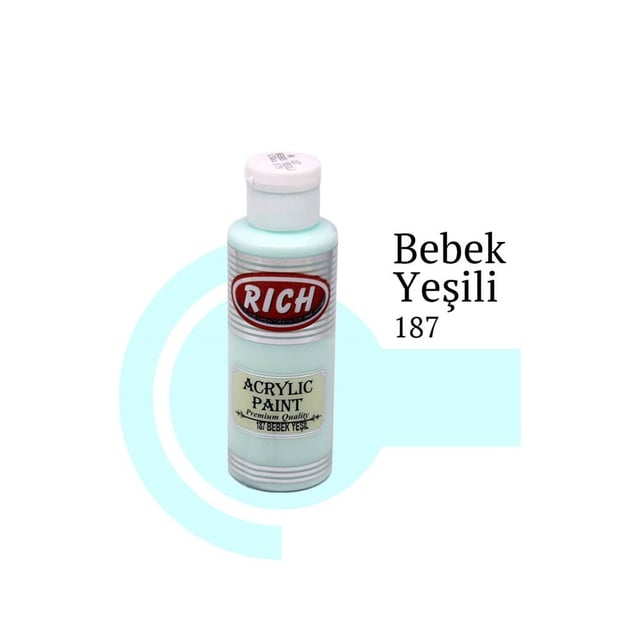 Rich 120 cc Akrilik Boya - Bebek Yeşil 187