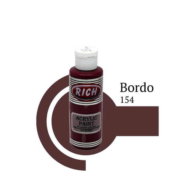 Rich 120 cc Akrilik Boya - Bordo 154