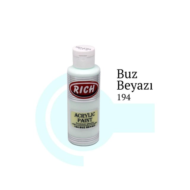 Rich 120 cc Akrilik Boya - Buz Beyazı 194