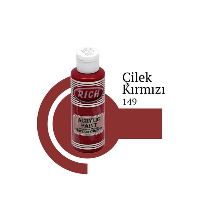 Rich 120 cc Akrilik Boya - Çilek Kırmızı 149