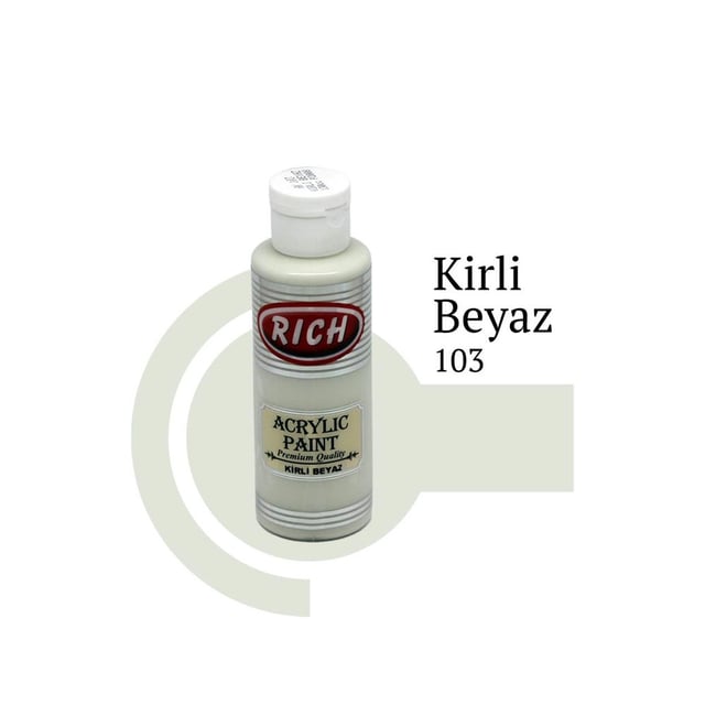 Rich 120 cc Akrilik Boya - Kirli Beyaz 103