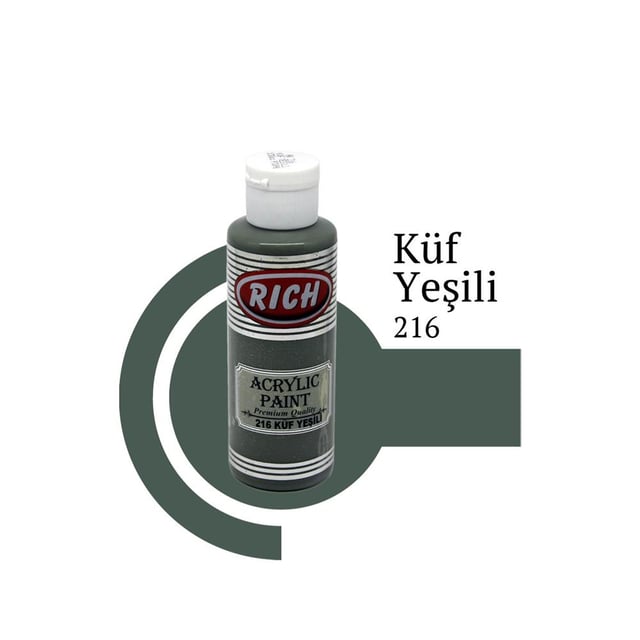 Rich 120 cc Akrilik Boya - Küf Yeşil 216