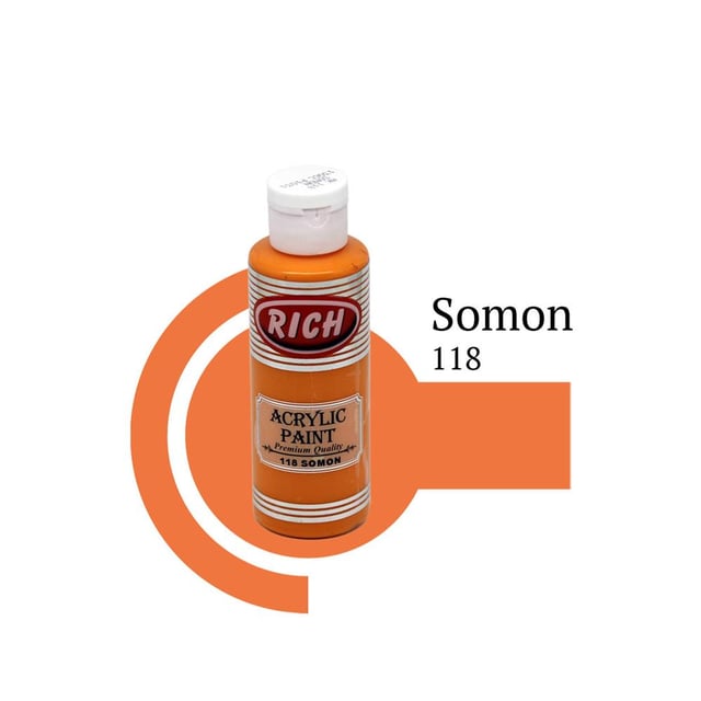 Rich 120 cc Akrilik Boya - Somon 118