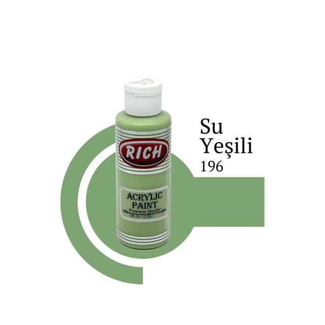 Rich 120 cc Akrilik Boya - Su Yeşili 196