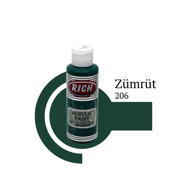 Rich 120 cc Akrilik Boya - Zümrüt 206