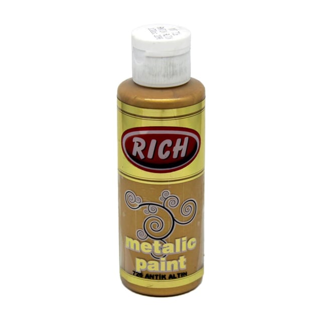 Rich 120 cc Metalik Akrilik Boya - Antik Altın 726