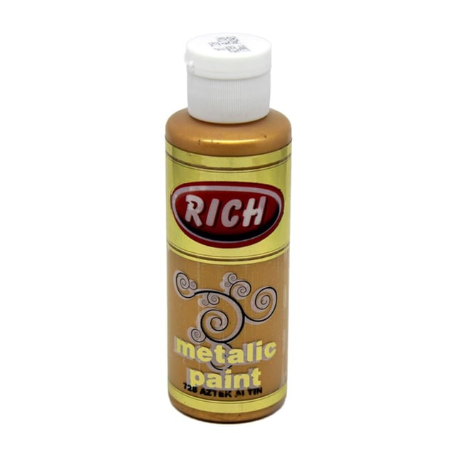 Rich 120 cc Metalik Akrilik Boya - Aztek Altın 728