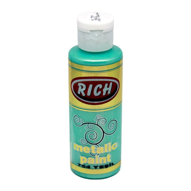Rich 120 cc Metalik Akrilik Boya - Yeşil 754