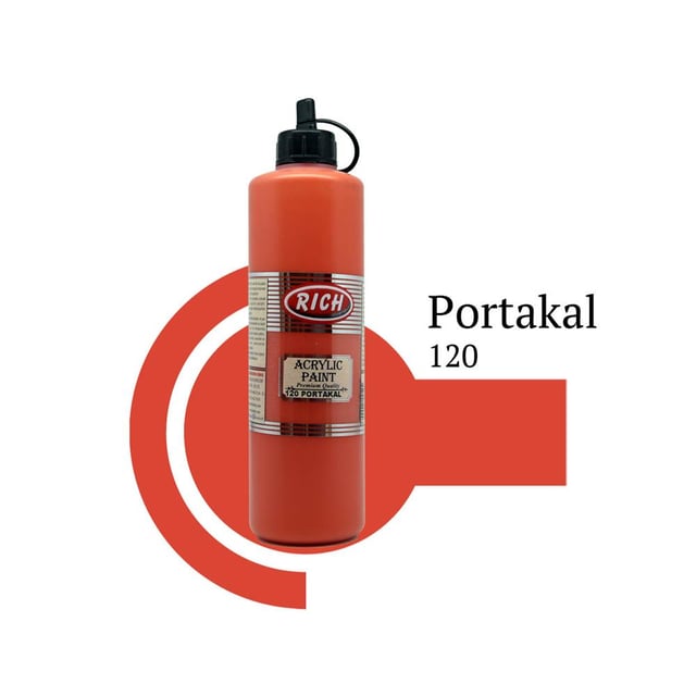 Rich 500 cc Akrilik Boya Portakal 120