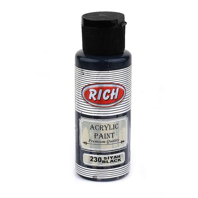 Rich Akrilik Boya Siyah 70 cc