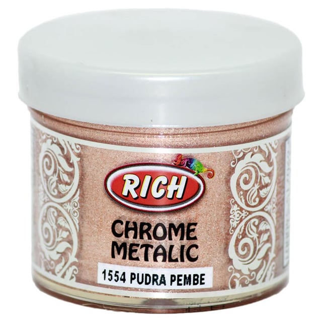 Rich Chrome Metalic Boya 50 cc Pudra Pembe 1554