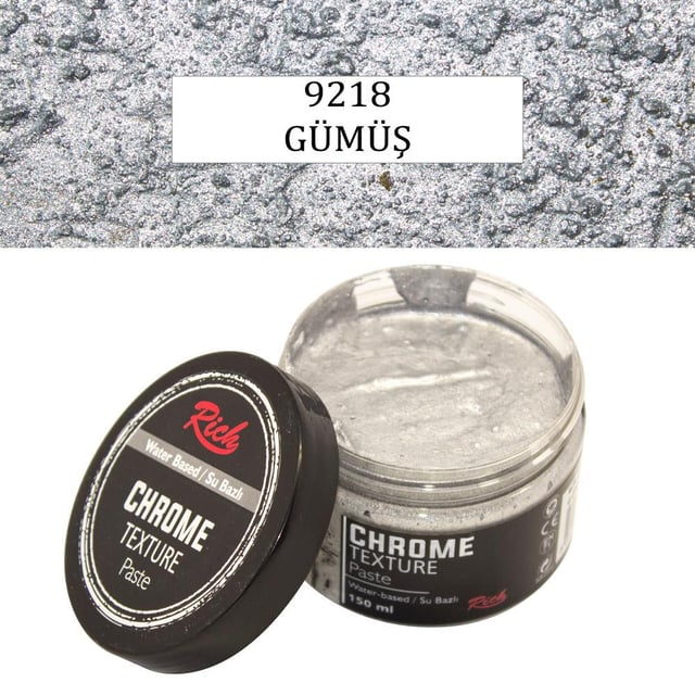 Rich Chrome Texture Pasta 150 ml Gümüş 9218