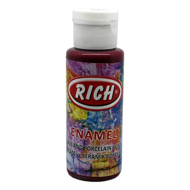 Rich Enamel Cam ve Seramik Boyası Bordo 324