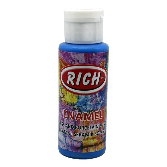 Rich Enamel Cam ve Seramik Boyası Mavi 330