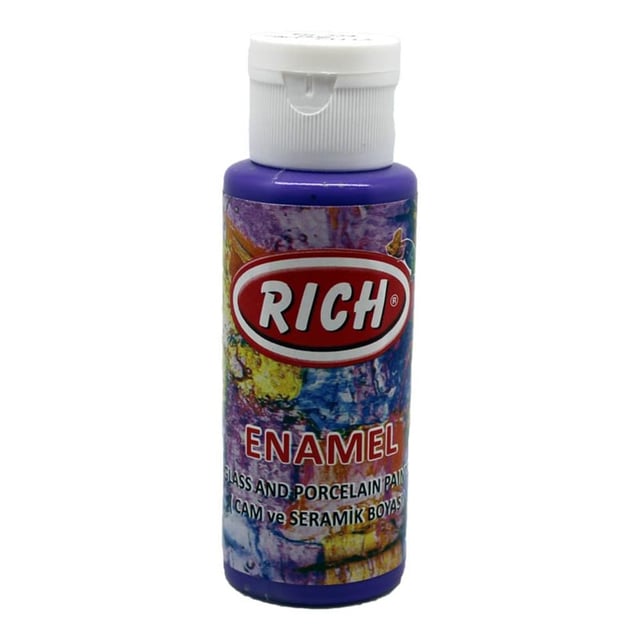Rich Enamel Cam ve Seramik Boyası Mor 334