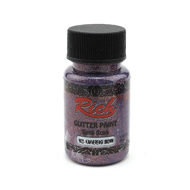 Rich Glitter Paint Simli Boya 50 cc - Kahverengi 9022