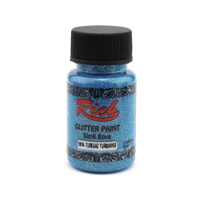 Rich Glitter Paint Simli Boya 50 cc - Turkuaz 9010