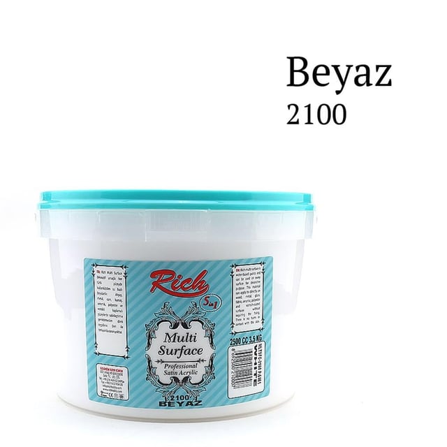 Rich Multi Surface 2500 ml Boya - 2100 BEYAZ