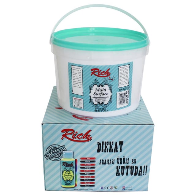 Rich Multi Surface 2500 ml Boya - 2100 BEYAZ