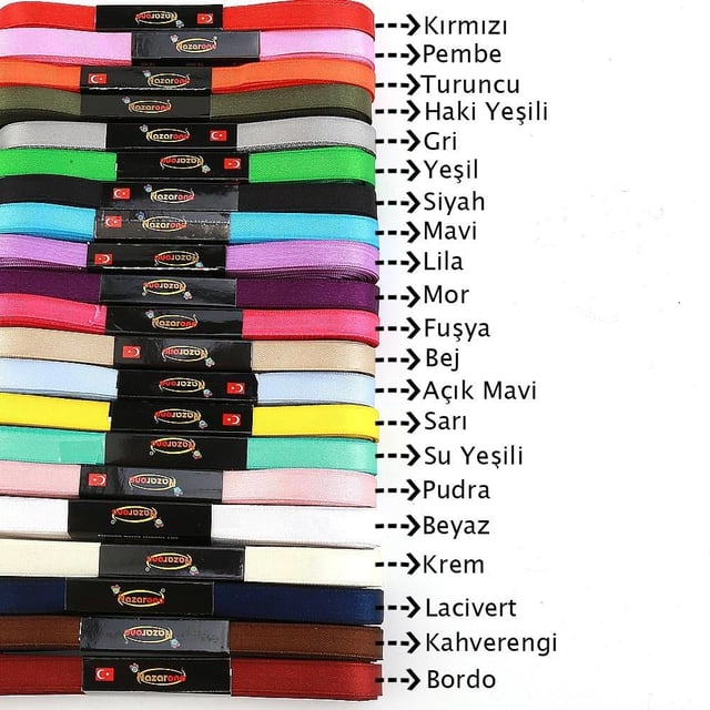Saten Kurdele 1 cm