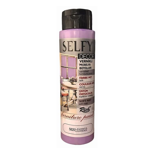 Selfy Decor Vernikli Mobilya Boyası 5820 Lavanta 500 cc