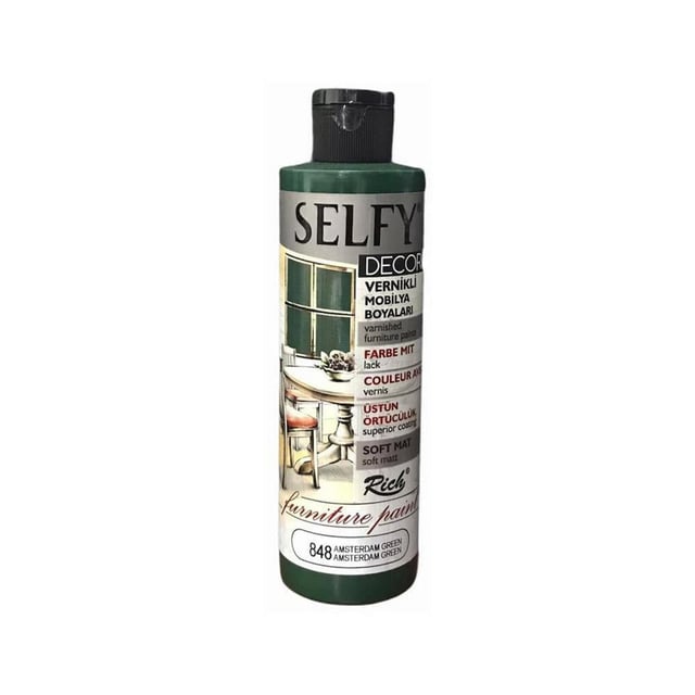 Selfy Decor Vernikli Mobilya Boyası 848 Amsterdam Green 240 cc