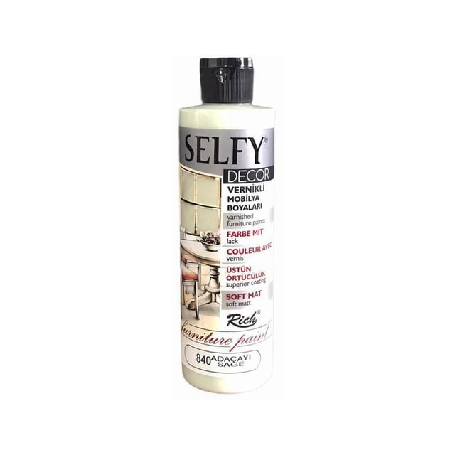 Selfy Decor Vernikli Mobilya Boyası 840 Adaçayı 240 cc