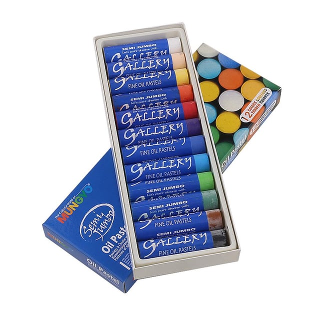 Semi Jumbo Yuvarlak Yağlı Pastel Boya 12 Renk