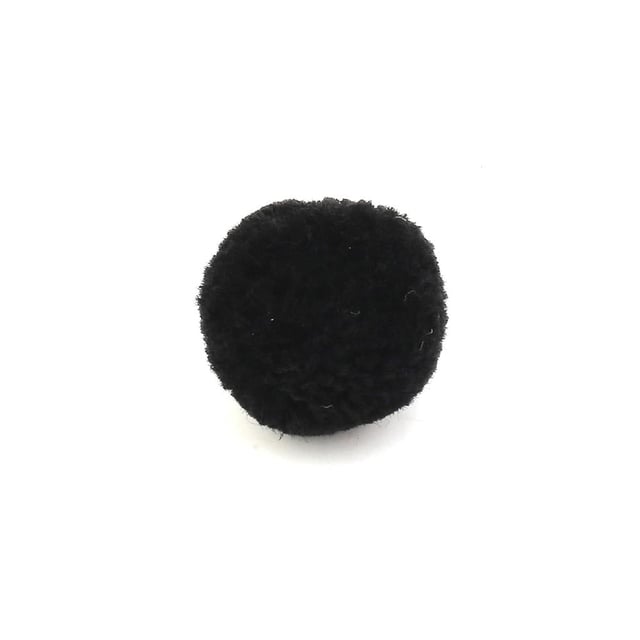 Siyah Yün Ponpon 2 cm 10 Adet