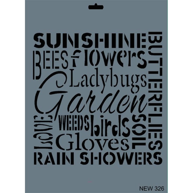 ''Sunshine'' Yazılı Stencil Şablon 25X35 cm - Rich New 326