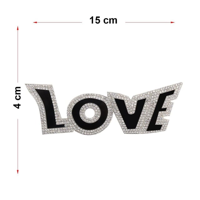 Taşlı Love Yazılı Motif