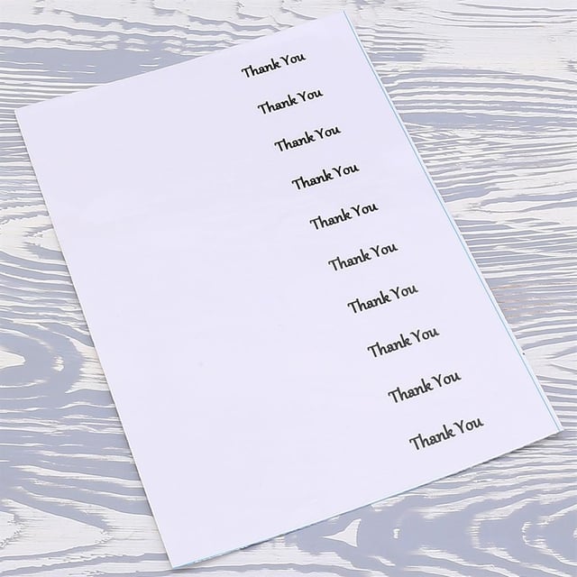 Thank You Şeffaf Paket Sticker