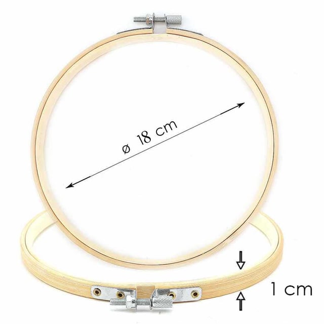 Vidalı Bambu Kasnak 18 cm