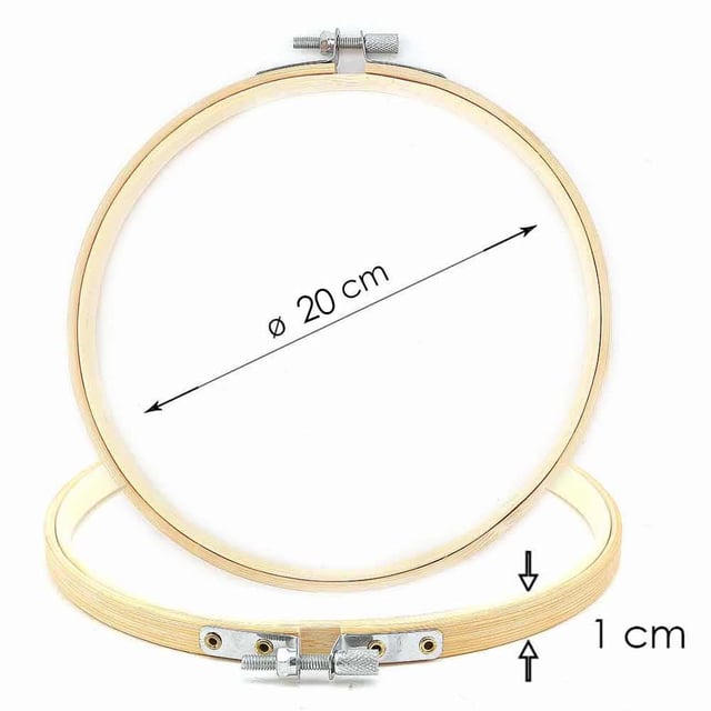 Vidalı Bambu Kasnak 20 cm