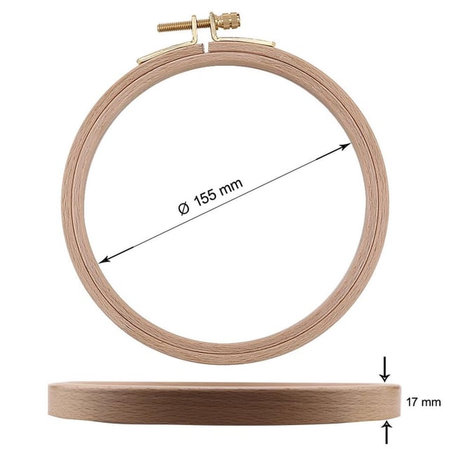Vidalı Geniş Ahşap Kasnak 15,5 cm