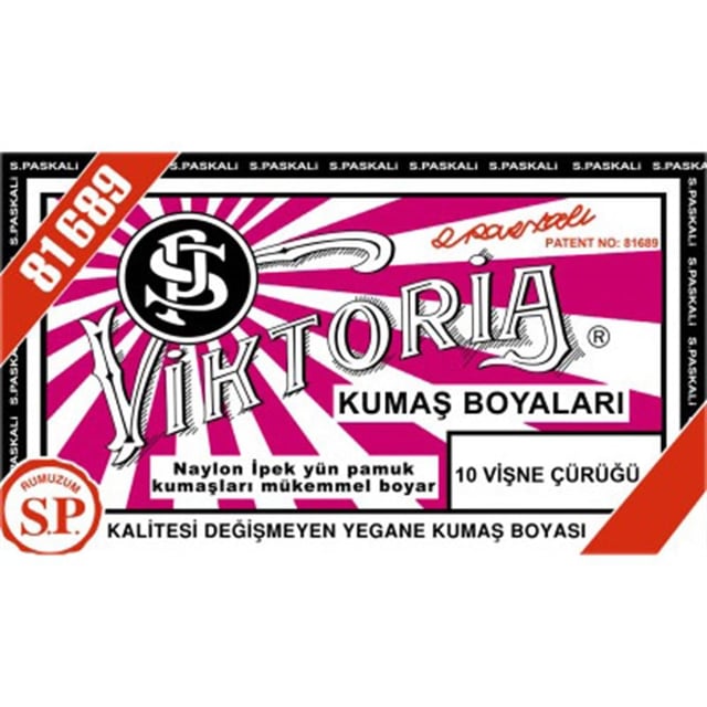 Viktoria Toz Kumaş Boyası 10 Vişne Çürüğü