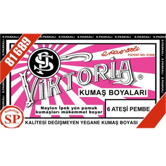 Viktoria Toz Kumaş Boyası 6 Ateşi Pembe