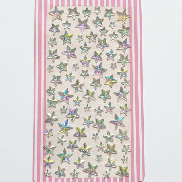 Yıldız Rhinestone Yapışkanlı Taş Sticker Seti