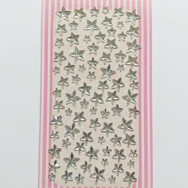 Yıldız Rhinestone Yapışkanlı Taş Sticker Seti