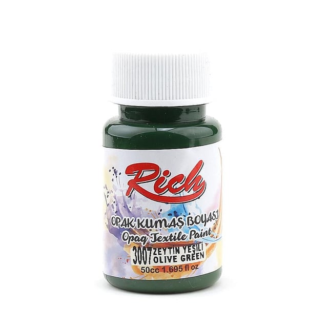 Zeytin Yeşili Kumaş Boyası - Rich 3007