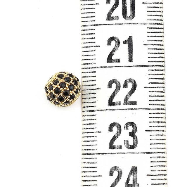 Zirkon Taşlı, Metal Takı Boncuğu