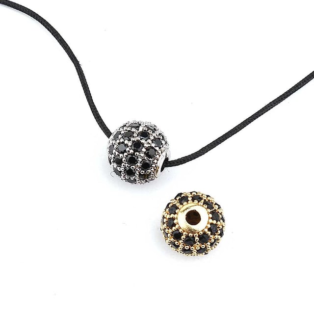 Zirkon Taşlı, Metal Takı Boncuğu