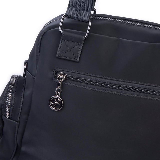  Nas Bag Çok Gözlü Orta Boy Omuz ve Çapraz Çanta Siyah Buzzy