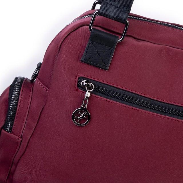  Nas Bag Çok Gözlü Orta Boy Omuz ve Çapraz Çanta Bordo Siyah  Buzzy