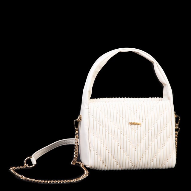  Nas Bag Kadın  Mini Boy Omuz Çapraz ve El Çantası ( 19x15 cm) Krem