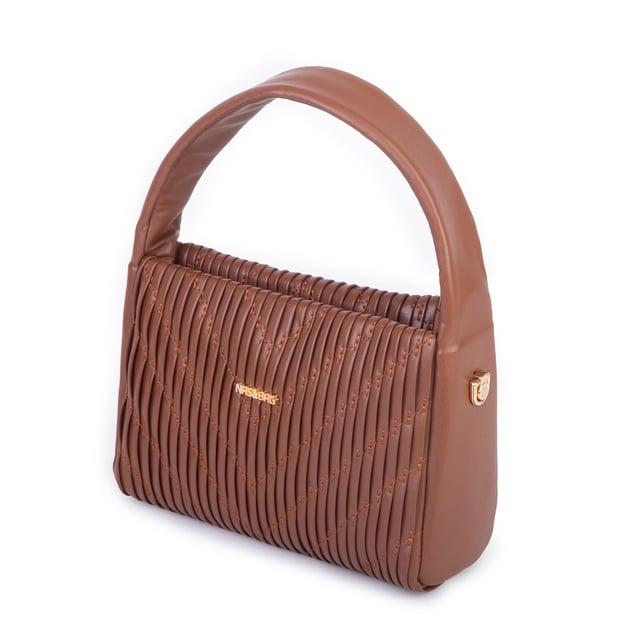  Nas Bag Kadın  Mini Boy Omuz Çapraz ve El Çantası ( 19x15 cm) Taba